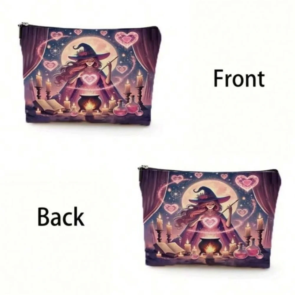 Witch Love Spell Cosmetic Makeup Bag Case Travel Toiletries Pouch Gift NWOT